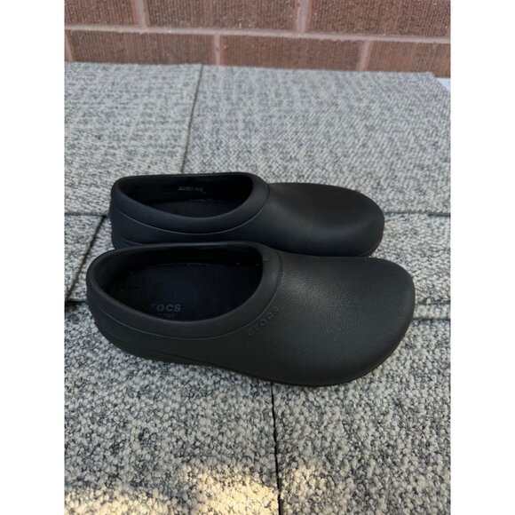 Crocs Bistro Black Slip Resistant Clogs Unisex 8 W 6 M - Picture 2 of 8